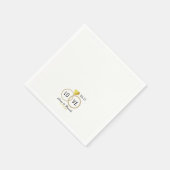 Imitate goldenes Herz mit zwei Hochzeitsringen . L Serviette (Ecke)