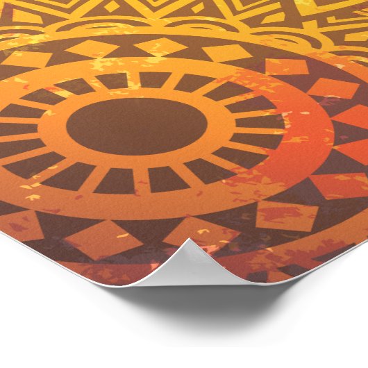 Imitate Goldenes Sondenmuster Poster (Ecke)