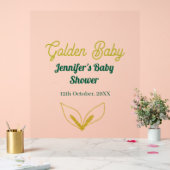 Imitate goldfarbene grüne Walddusche verzauberte B Acrylschild (Hochzeit)