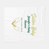 Imitate goldfarbene grüne Walddusche verzauberte B Fleecedecke (Vorderseite (Horizontal))