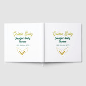 Imitate goldfarbene grüne Walddusche verzauberte B Gästebuch (Voll)