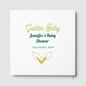 Imitate goldfarbene grüne Walddusche verzauberte B Gästebuch (Rückseite)