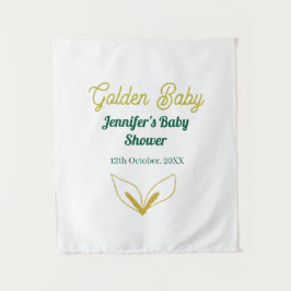 Imitate goldfarbene grüne Walddusche verzauberte B Wandteppich