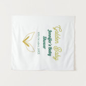 Imitate goldfarbene grüne Walddusche verzauberte B Wandteppich (Vorderseite (Horizontal))