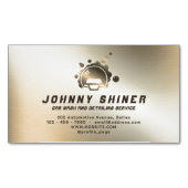 Imitate goldfarbenes Auto-Waschlogo Magnetische Visitenkarte (Vorderseite)