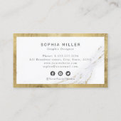 Imitate goldfarbenes Firmenlogo beruflich Visitenkarte (Rückseite)