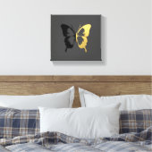 Imitate Goldfokus und Schwarzer Schmetterling Leinwanddruck (Insitu (Schlafzimmer))