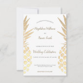 Imitate Goldfolie Ananas Hochzeit Einladung (Vorderseite)