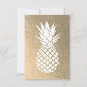 Imitate Goldfolie Ananas Hochzeit Einladung (Rückseite)