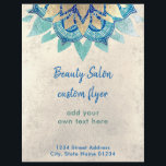 Imitate Goldfolie aquamarin blaues Lotus Logo Flyer<br><div class="desc">Bitte beachten Sie,  dass es sich um ein gedrucktes Produkt mit KEINER REALEN GOLD FOIL handelt</div>