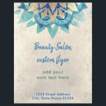 Imitate Goldfolie aquamarin blaues Lotus Logo Flyer<br><div class="desc">Bitte beachten Sie,  dass es sich um ein gedrucktes Produkt mit KEINER REALEN GOLD FOIL handelt</div>