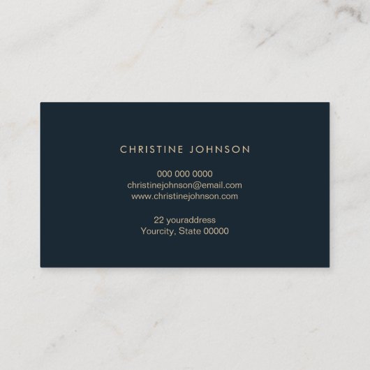 Imitate Goldfolie auf agatem Hintergrund Visitenkarte (Rückseite)