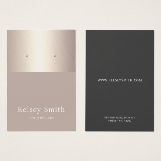 Imitate Goldfolie auf Bronze Earring Display Card (Vorne & Hinten)