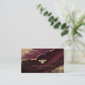 Imitate Goldfolie bestechen durch Bordeaux Visitenkarte (Stehend Vorderseite)