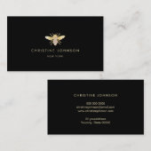 Imitate Goldfolie Bienenschmuck Logo Visitenkarte (Vorne/Hinten)