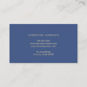 Imitate Goldfolie blau Visitenkarte (Rückseite)