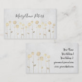 Imitate Goldfolie Blume Visitenkarte (Vorne/Hinten)