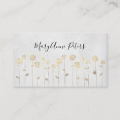 Imitate Goldfolie Blume Visitenkarte (Vorderseite)