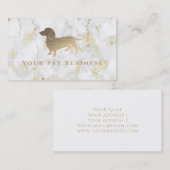 Imitate Goldfolie Dackel auf Marmor Visitenkarte (Vorne/Hinten)