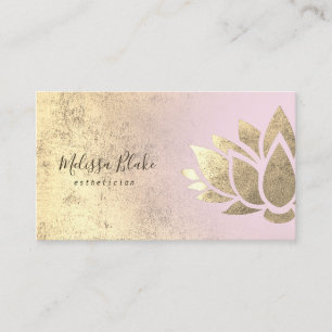 Imitate Goldfolie-Dekoration mit rosa Farbverlauf Visitenkarte