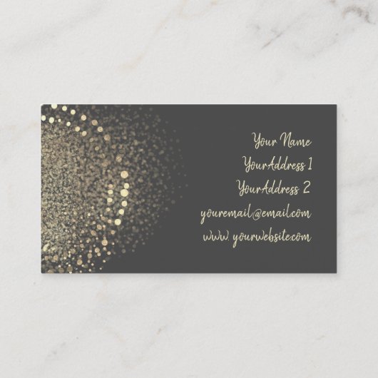 Imitate Goldfolie-Dekoration Visitenkarte (Rückseite)