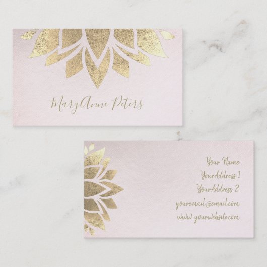 Imitate Goldfolie-Dekoration Visitenkarte (Vorne/Hinten)