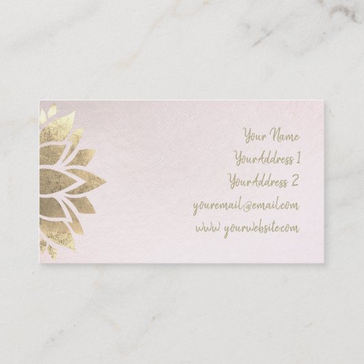 Imitate Goldfolie-Dekoration Visitenkarte (Rückseite)