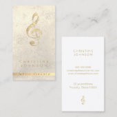 Imitate Goldfolie-Diplom-Musiklehrer Visitenkarte (Vorne/Hinten)