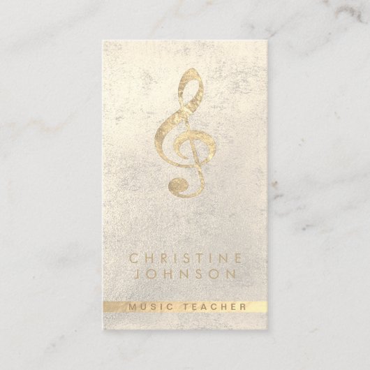 Imitate Goldfolie-Diplom-Musiklehrer Visitenkarte (Vorderseite)