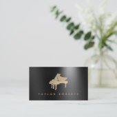Imitate Goldfolie-Effekt-Piano-Visitenkarte Visitenkarte (Stehend Vorderseite)