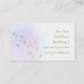 Imitate Goldfolie fliegend Lüstern auf Pastellglan Visitenkarte (Rückseite)