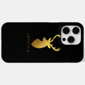 Imitate Goldfolie Hirschkopf Personalisiert Case-Mate iPhone Hülle (Rückseite (Horizontal))