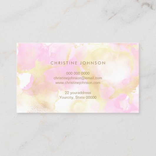 Imitate Goldfolie Honigkönigin Visitenkarte (Rückseite)