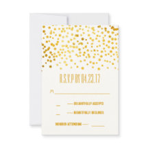 Imitate Goldfolie Konfetti Hochzeit RSVP-Karten