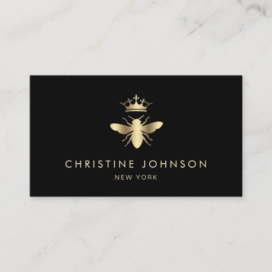 Imitate Goldfolie Königin-Logo Visitenkarte (Vorderseite)