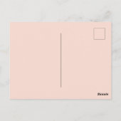 Imitate Goldfolie Letter E Blush Floral Monogramm Postkarte (Rückseite)