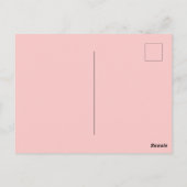 Imitate Goldfolie Letter H Blush Floral Monogramm Postkarte (Rückseite)