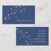 Imitate Goldfolie leuchtet auf blauem Hintergrund Visitenkarte (Vorne/Hinten)