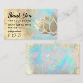 Imitate Goldfolie Lotus Danke Visitenkarte (Vorne/Hinten)