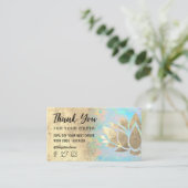 Imitate Goldfolie Lotus Danke Visitenkarte (Stehend Vorderseite)