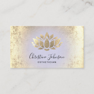 Imitate Goldfolie Lotus lilac Hintergrund Visitenkarte