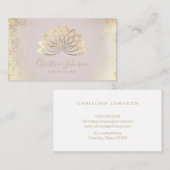 Imitate Goldfolie Lotus Logo Visitenkarte (Vorne/Hinten)