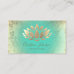 Imitate Goldfolie Lotus minze Ästhetik Visitenkarte
