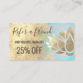 Imitate Goldfolie-Lotus-Referenzkarte Visitenkarte (Vorderseite)