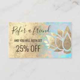 Imitate Goldfolie-Lotus-Referenzkarte Visitenkarte