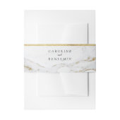 Imitate Goldfolie Marmor Luxus moderne Hochzeit Einladungsbanderole (Vorderseite Beispiel)