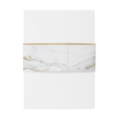 Imitate Goldfolie Marmor Luxus moderne Hochzeit Einladungsbanderole (Rückseitenbeispiel)