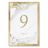 Imitate Goldfolie Marmor Moderne Hochzeitsszene Ti Tischnummer (Rückseite)