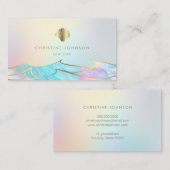 Imitate Goldfolie-Muschellogo Visitenkarte (Vorne/Hinten)