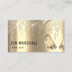 Imitate Goldfolie Punkte Regenmusik Kopfhörer Visitenkarte